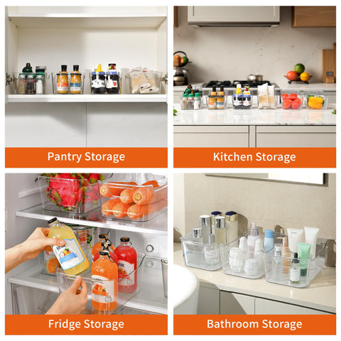 Attelite clear storage bin in fridge storage for visible contents