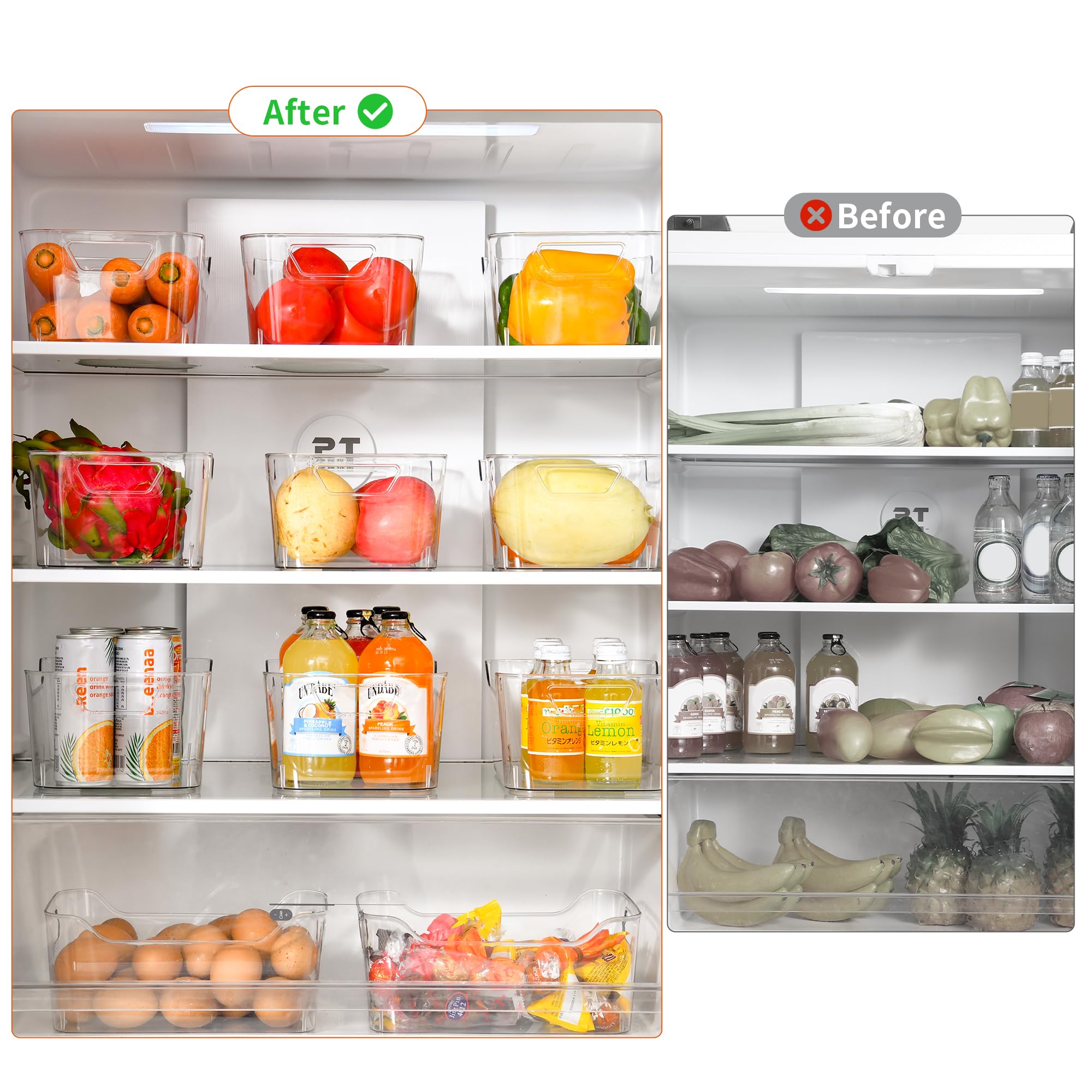 Attelite clear storage bin for makeup and vanity organization