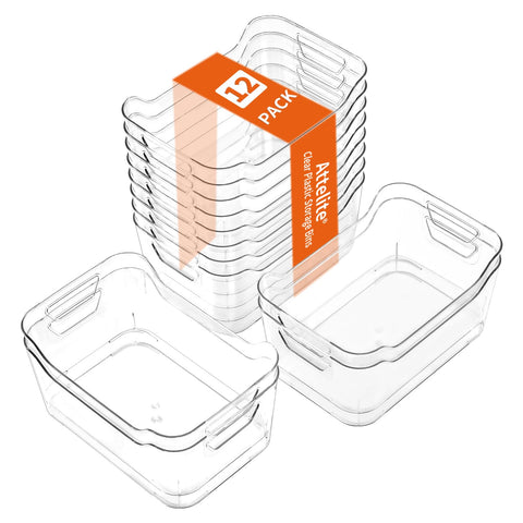 Attelite clear storage bin in pantry organization for easy access