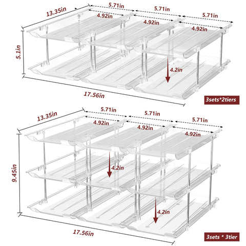 Attelite 3-tier stackable rack demonstrates interlocking design for space-saving storage