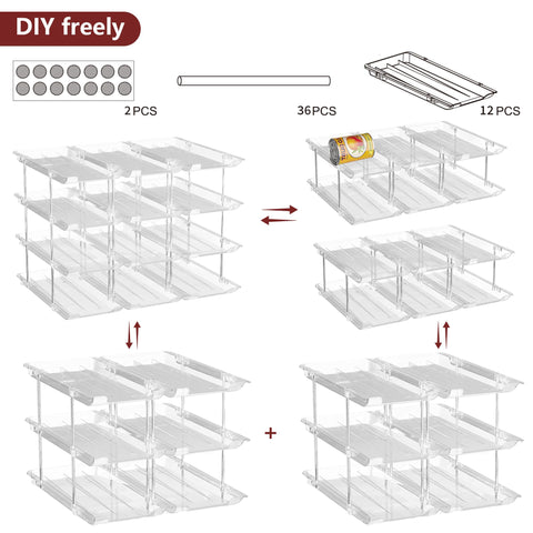 Interlocking, stackable design for stable horizontal and vertical setups.