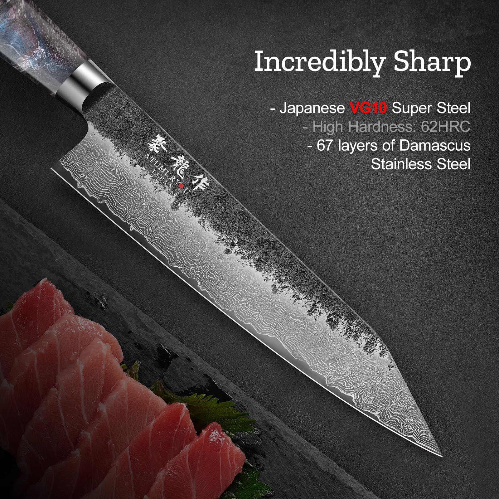 Atumuryou JPCK 67 layer Damascus blade demonstrates durability and edge versatility