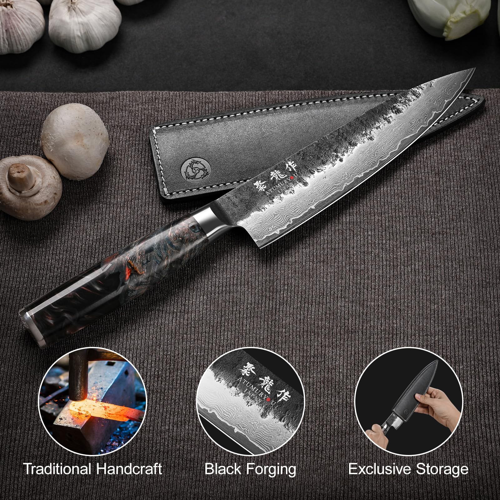 Atumuryou JPCK black-forged finish highlights craftsmanship