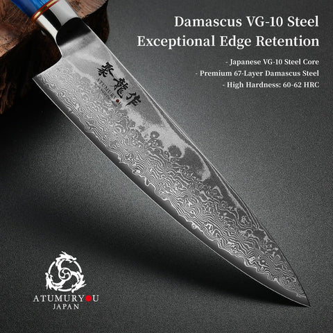 Atumuryou JPCK ergonomic stabilized wood handle for comfortable grip