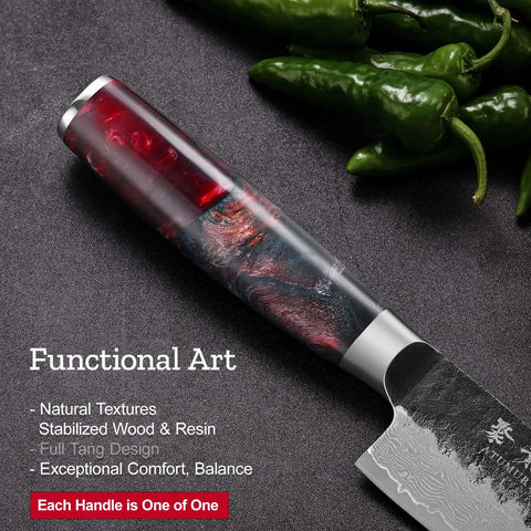 Atumuryou JPCK full-tang design delivers stable balance during chopping