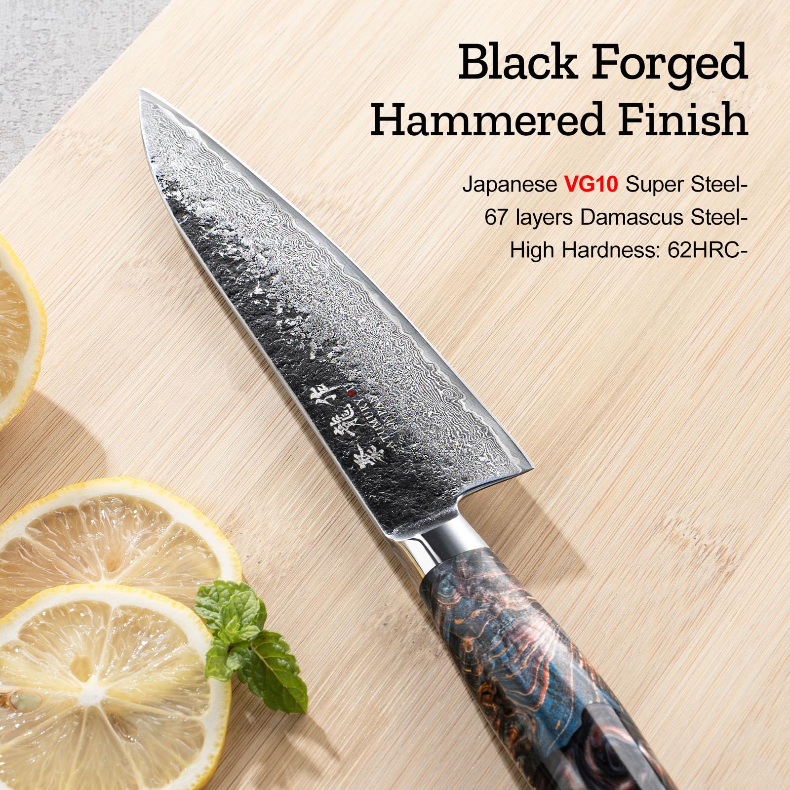 Atumuryou JPCK hand-forged edge highlights enduring sharpness after use.