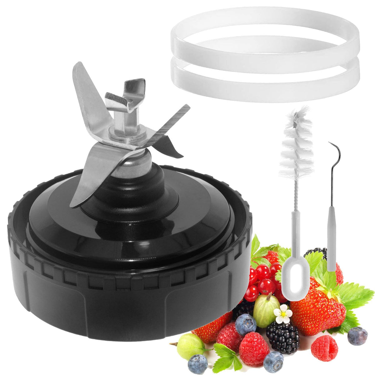 Atuwebo 5-fin blade for Ninja QB3000 fits 16 oz cups for fast, smooth blending.