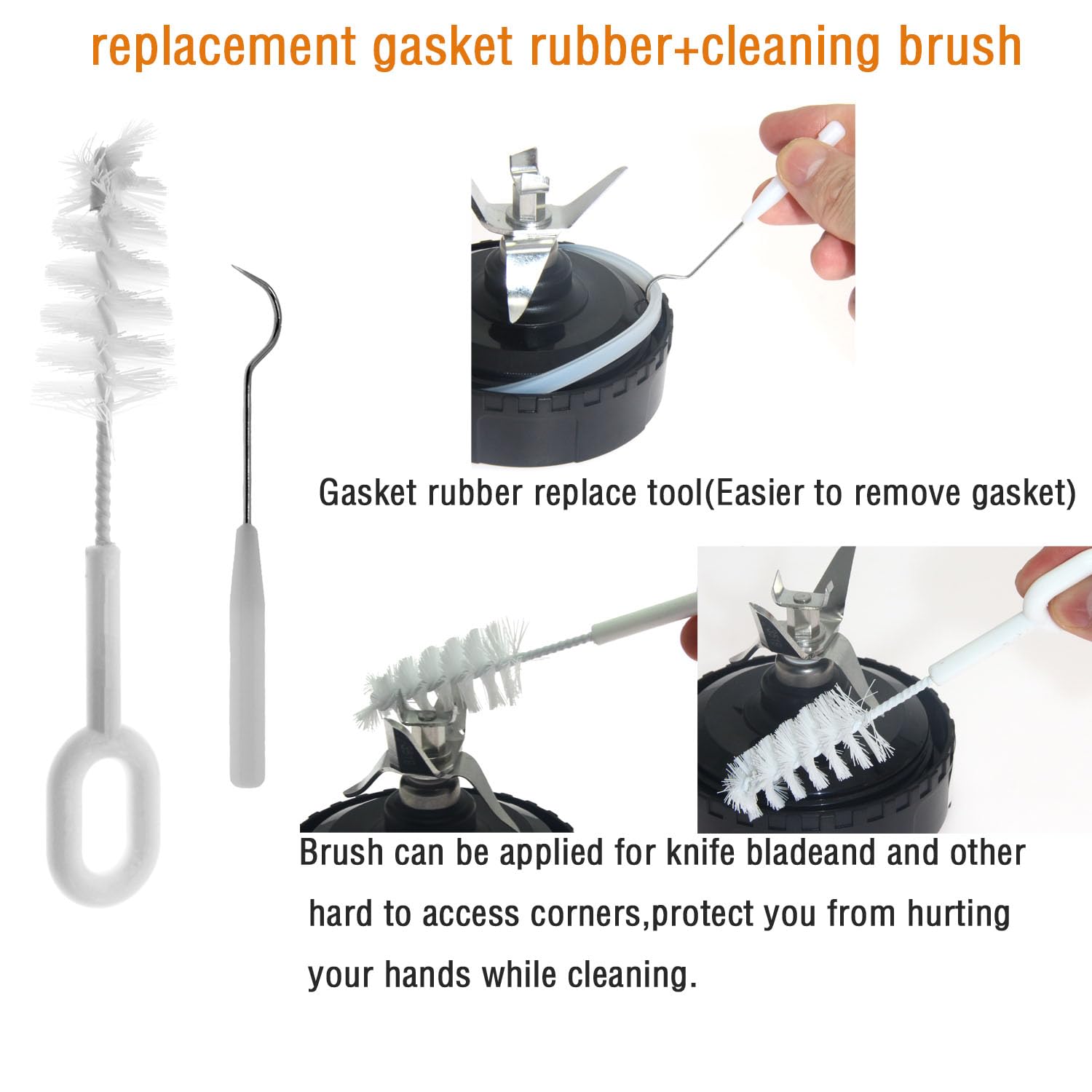 Atuwebo cleaning brush helps reach tough corners without risking your fingers.