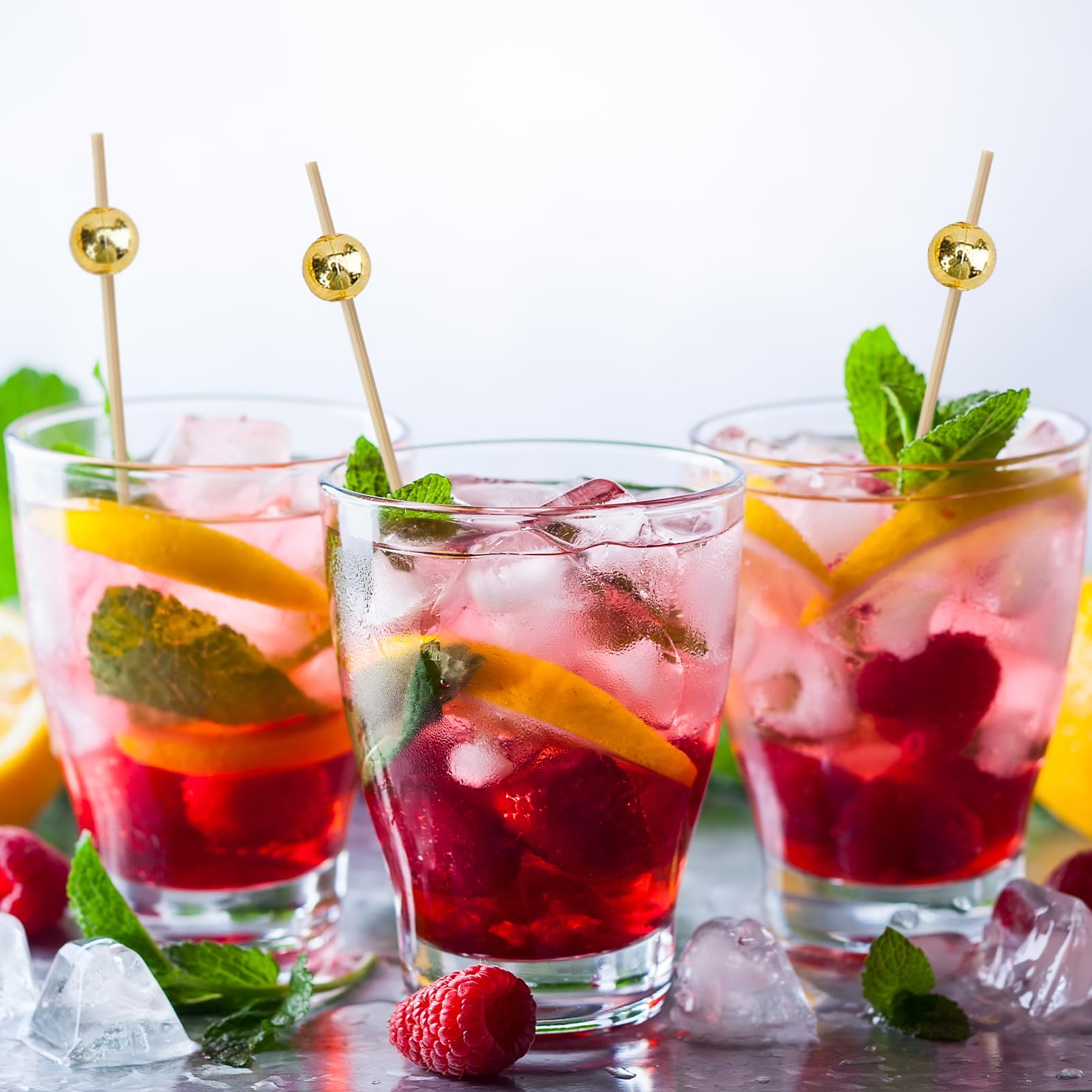 ATZNZIK pearl-end skewers enhance charcuterie and fruit displays.