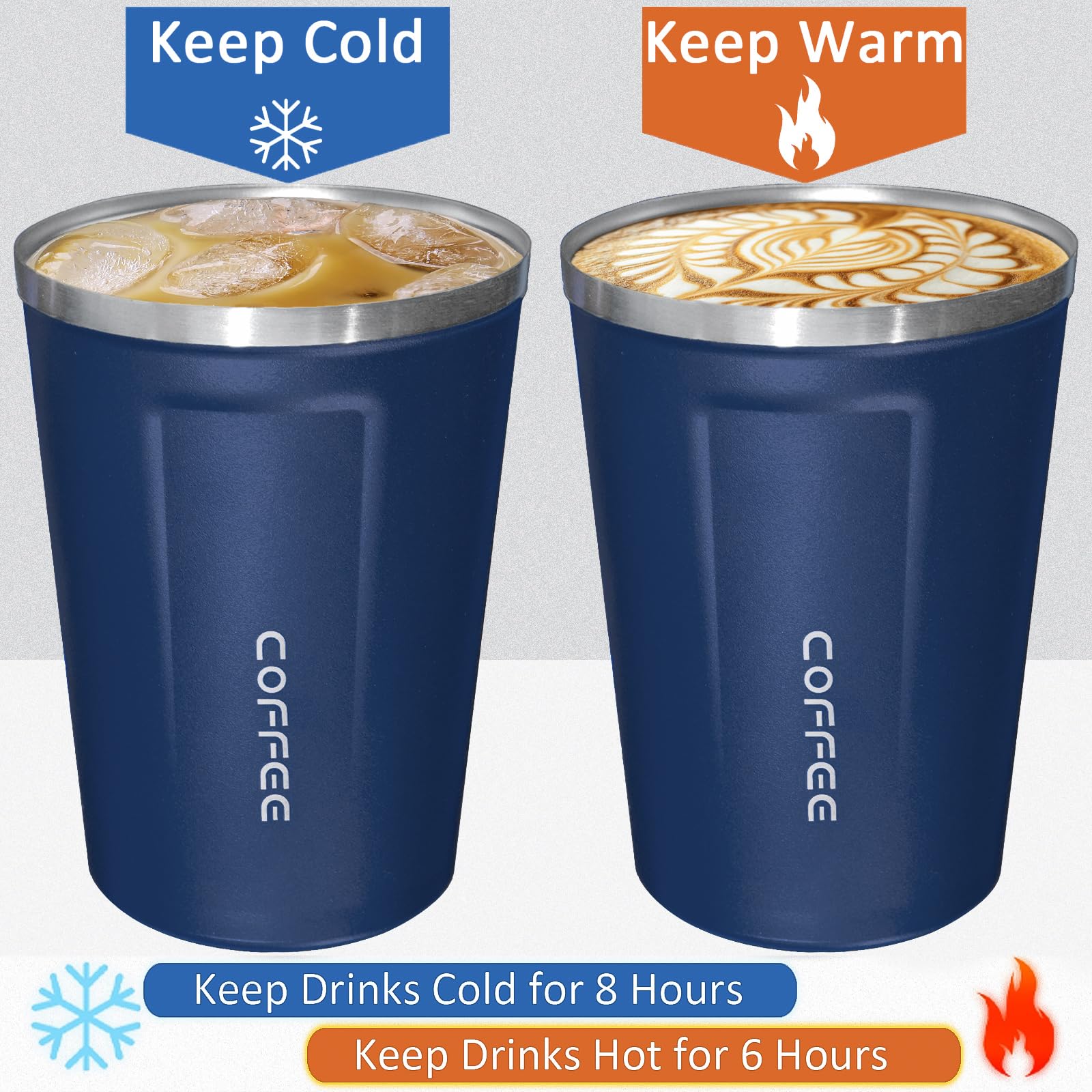 ATZNZIK flip-top lid provides one-handed, leak-proof sipping on the go.