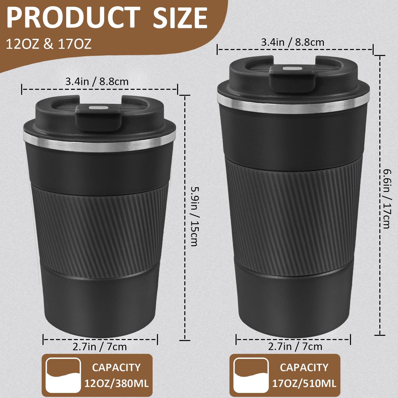 ATZNZIK stainless steel mug body emphasizes durability for everyday use.