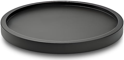 AUAM 10-inch Black Bamboo Lazy Susan detailed Guadua grain closeup showcases premium material.