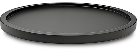 AUAM 10-inch Black Bamboo Lazy Susan top view shows smooth rotation and sturdy build.
