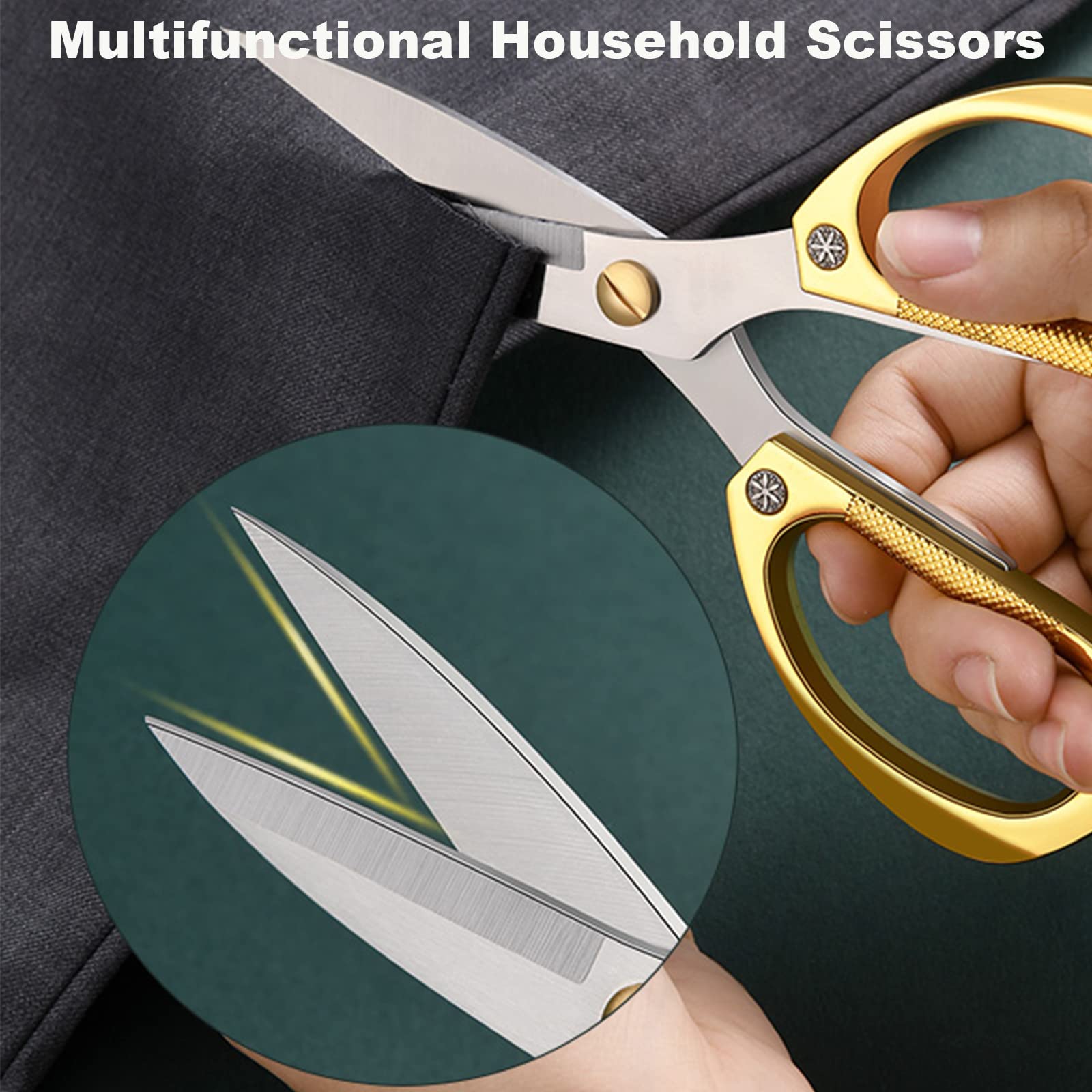 AUDAMI gift-pack two kitchen scissors, ideal for gifting cooks.