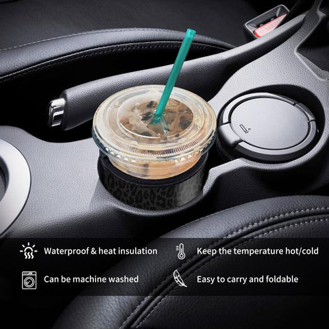 AUEKLLW funny leopard design sleeve adds style while protecting your drink and hands.