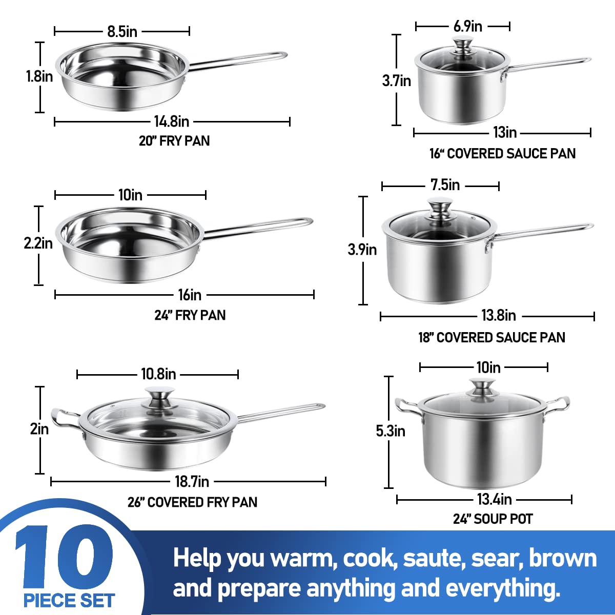 Aufranc 3-ply base with aluminum core for even heat distribution