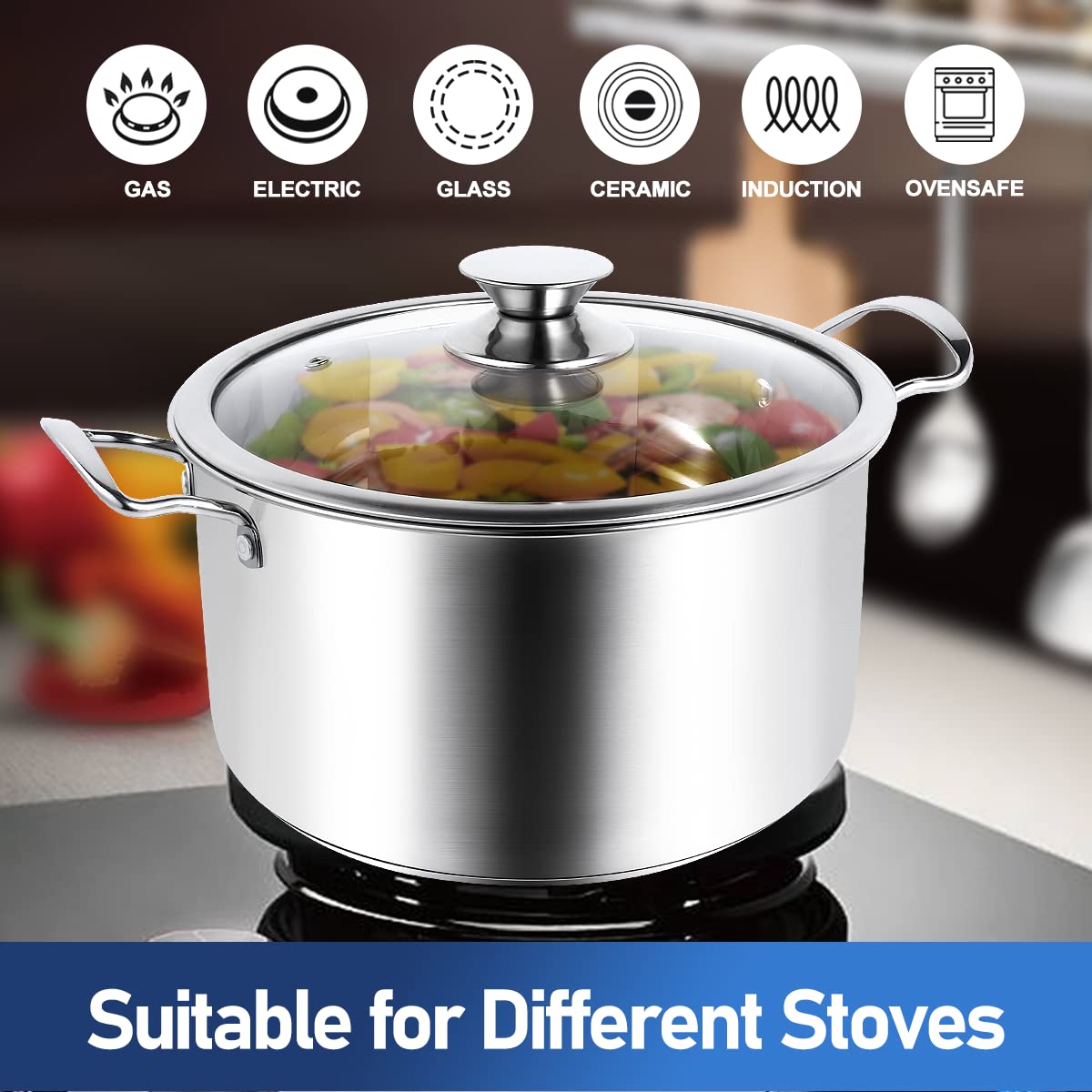 Aufranc dishwasher-safe, scratch-resistant pots and pans for easy cleaning