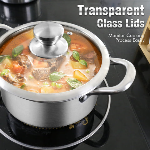 Aufranc dishwasher-safe stockpot for easy cleanup after meals.