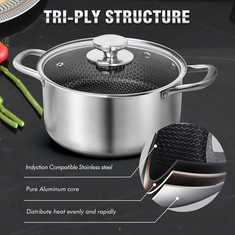 Aufranc mirror-polished exterior adds elegant style to cookware.