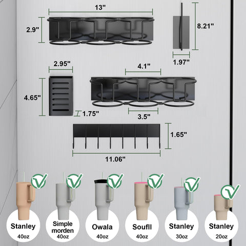 Aufworld space-saving fridge organizer frees counter space in compact kitchens.