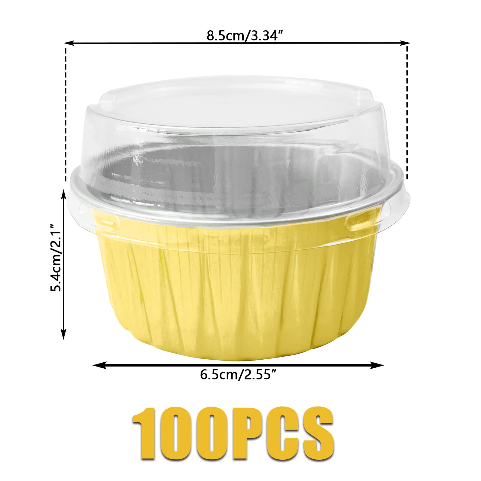 Augoog oven-safe aluminum foil cups designed for direct bake without a tray.