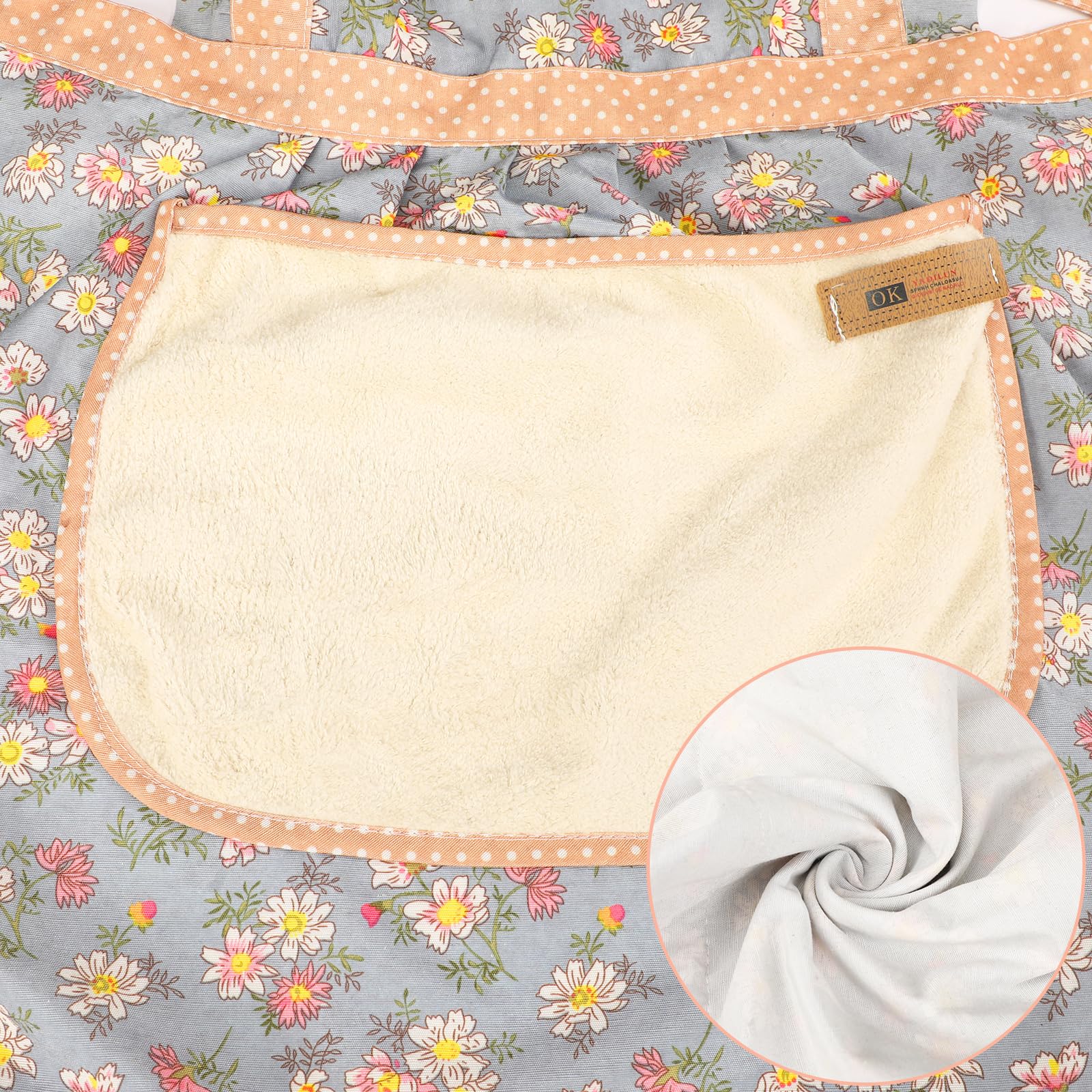 AUGSUN adjustable strap apron for a secure kitchen fit.