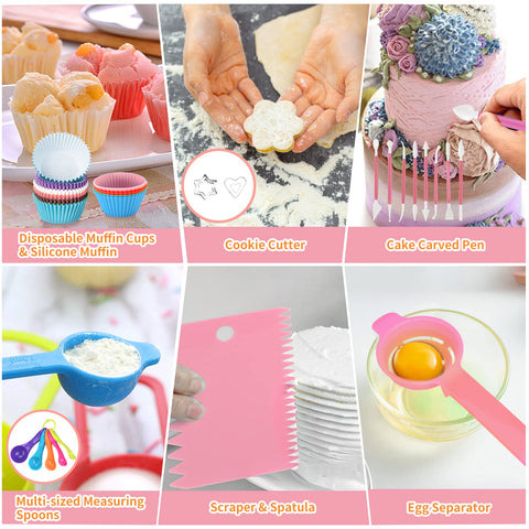 AUKOW cookie cutters in multiple shapes for playful cookies.
