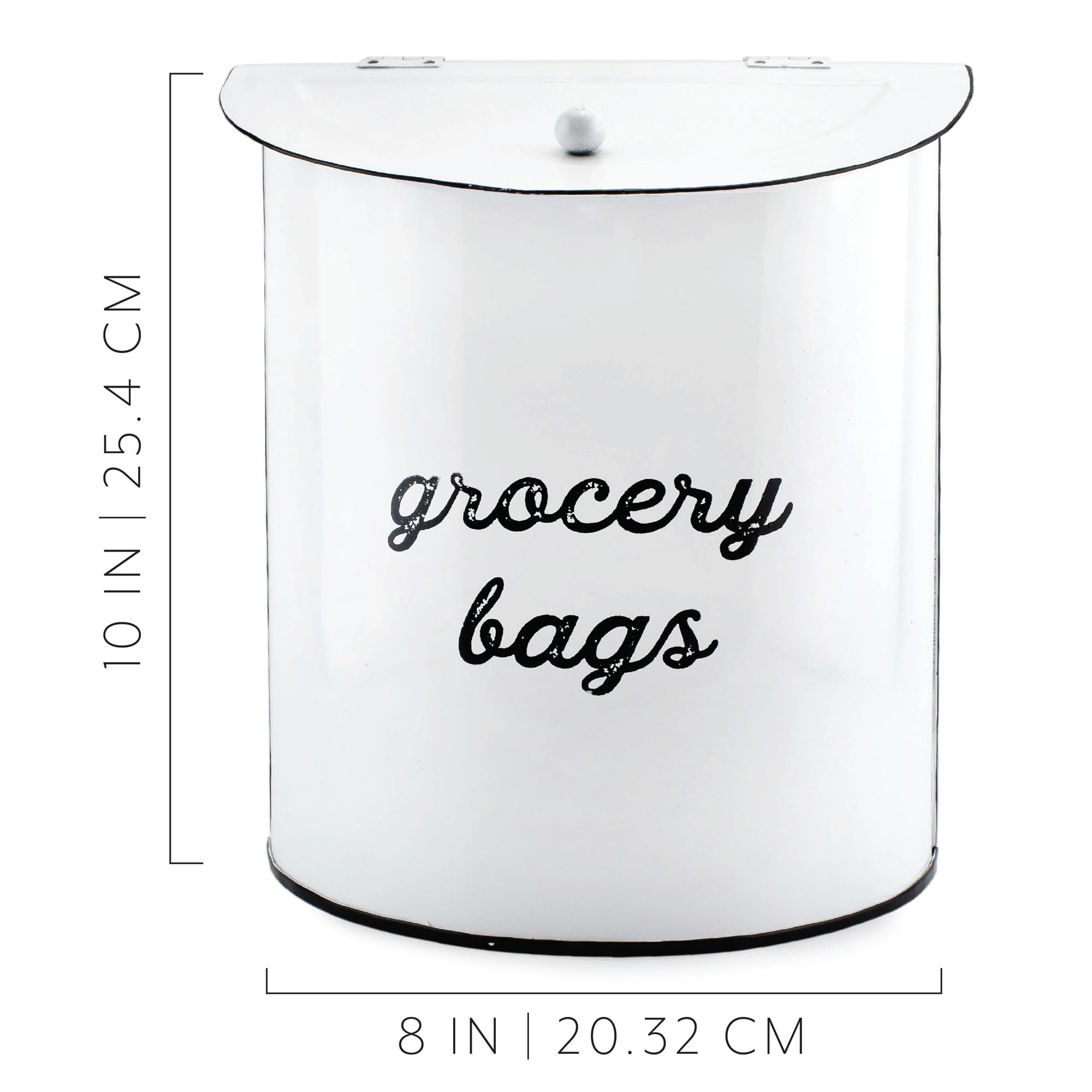 AuldHome Design durable plastic bag dispenser for everyday kitchen organization.