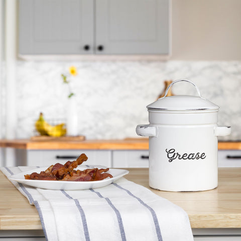 3.25 cup grease holder for bacon drippings