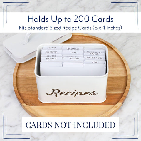 AuldHome Design mothers-day gift recipe box, elegant keepsake for home chefs.