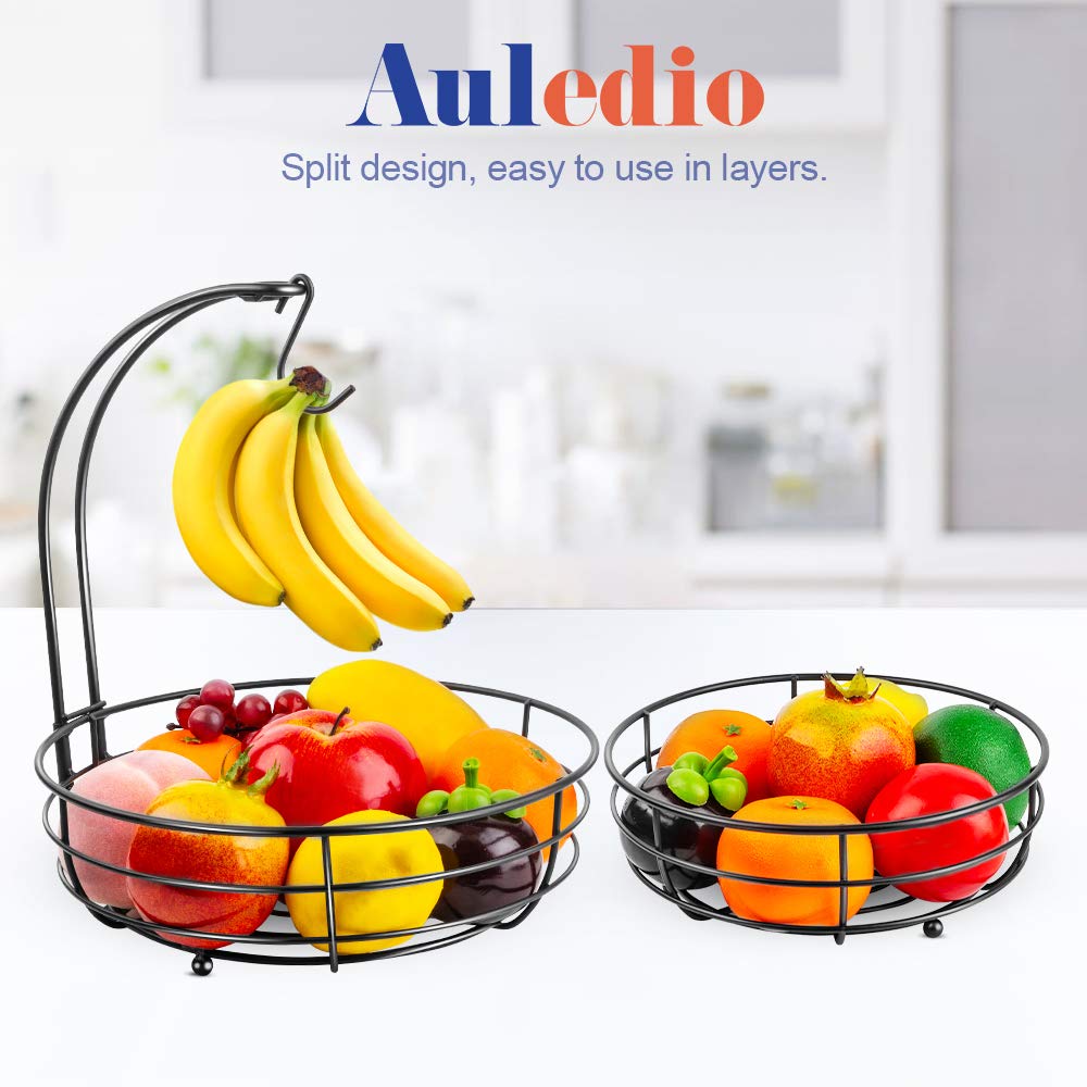 AULEDIO upper and lower baskets demonstrate dimensions and space