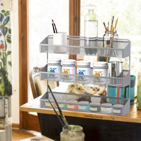 Auledio versatile storage for kitchen and bath keeps items organized.
