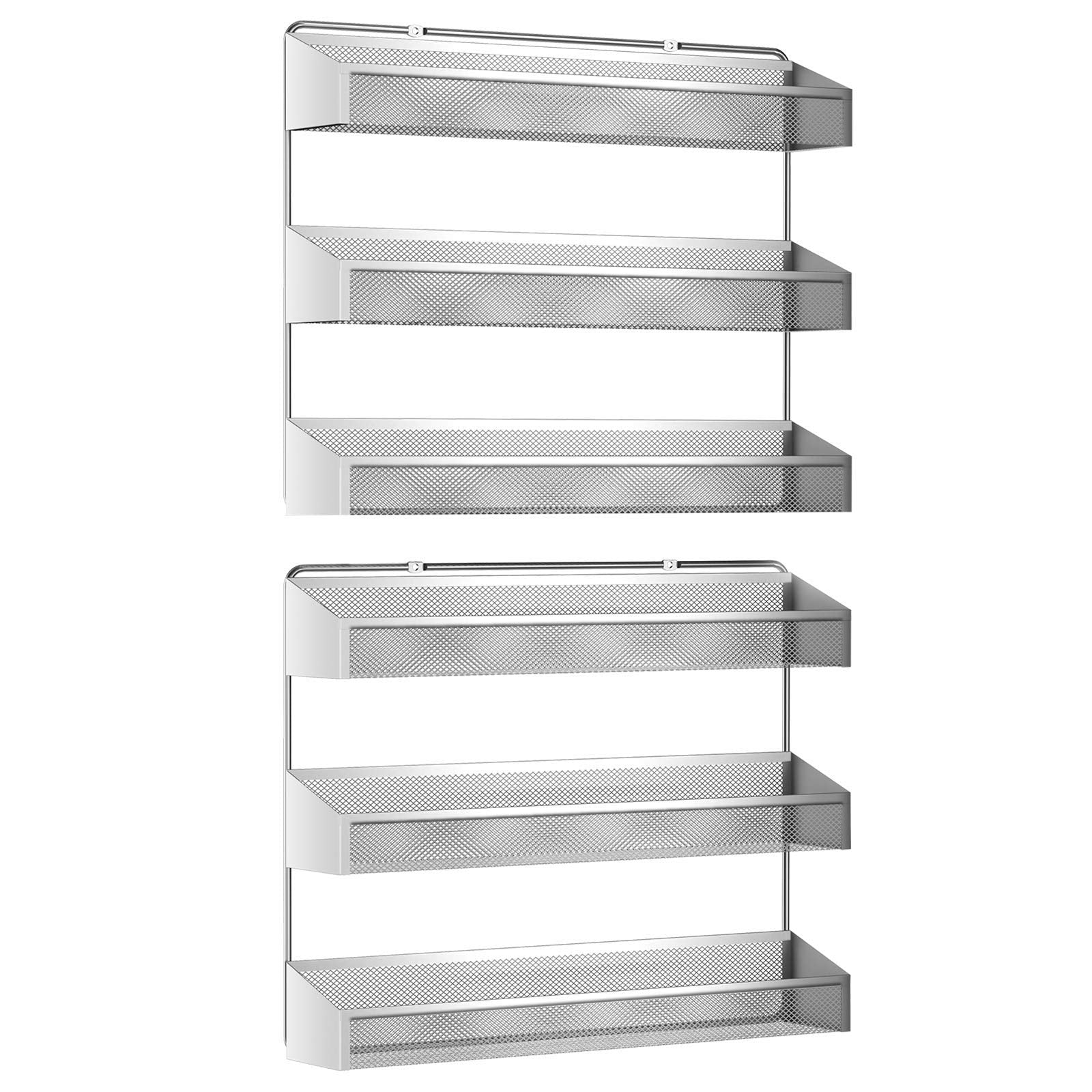 Auledio wall-mounted 3-tier spice rack for easy access.