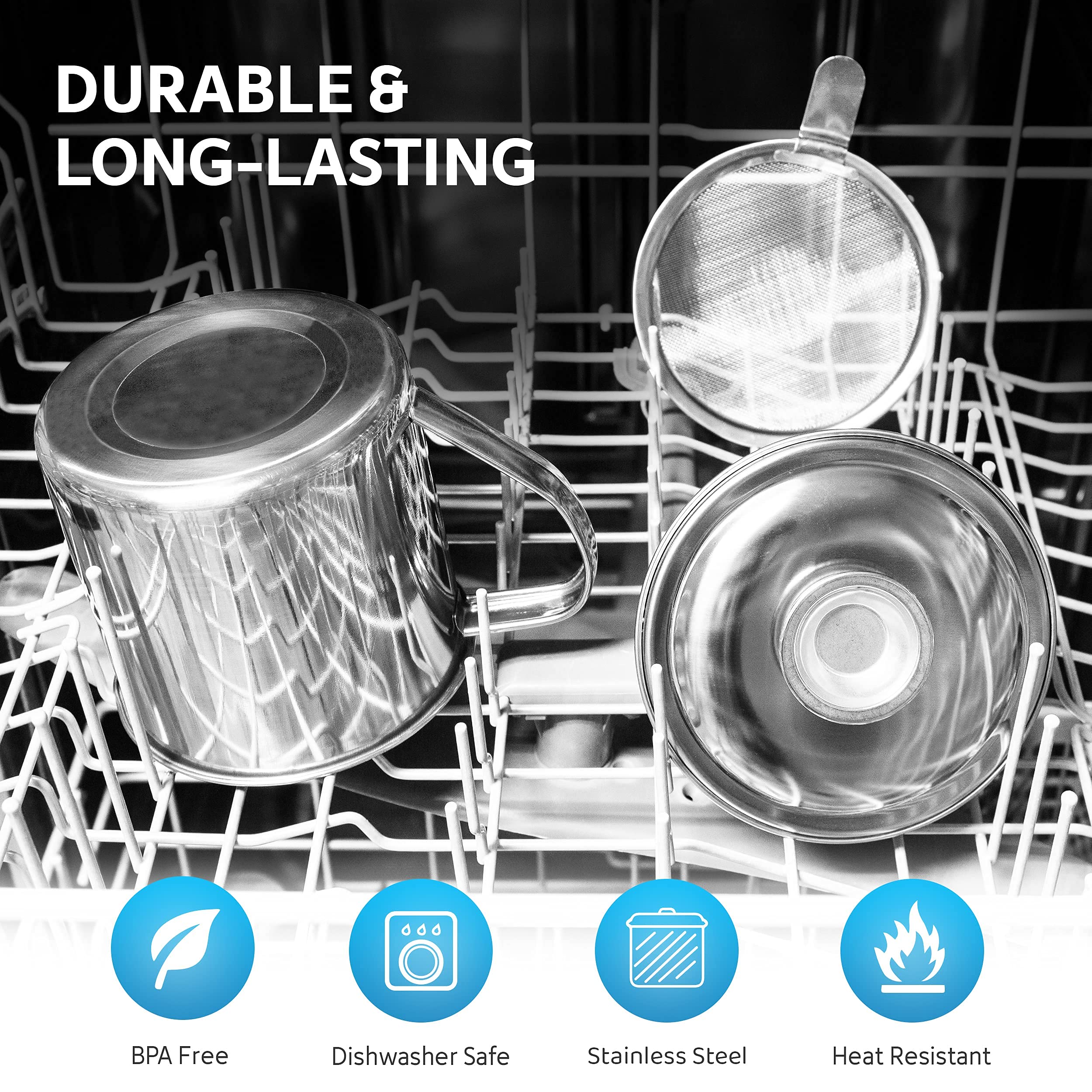 Aulett Home ergonomic handle enables safe, comfortable pouring and handling.