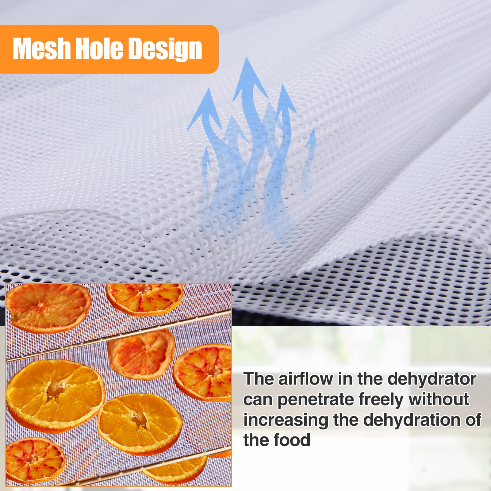 Aulock 10.6 by 11.8 inch liner ideal for fruit leather and jerky.