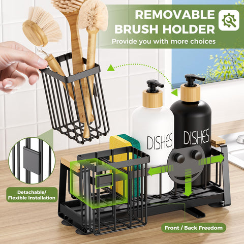 AUMOVAWA self-draining drip tray tilts water into the sink.