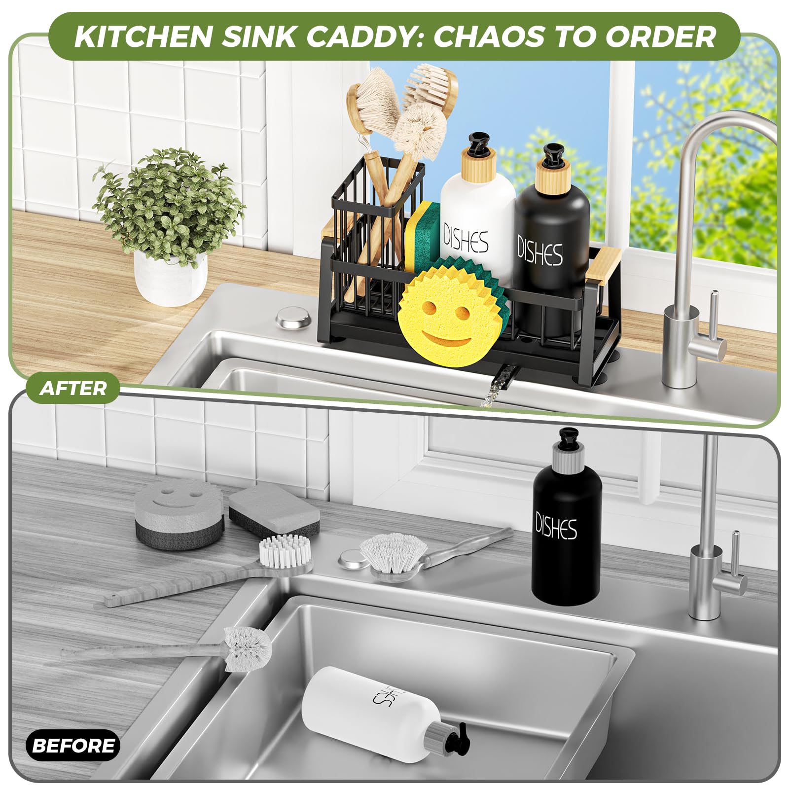 AUMOVAWA suction cups base provides sturdy, stable counter placement.
