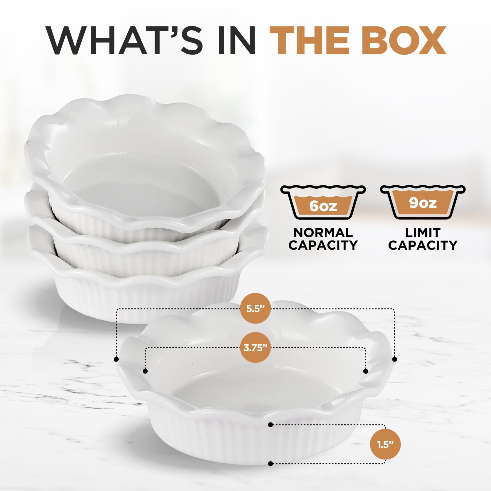 Aunt Shannon's Kitchen white ceramic pie dishes showcase a clean, elegant table presentation.