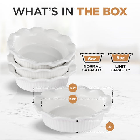 Aunt Shannon's Kitchen white ceramic pie dishes showcase a clean, elegant table presentation.