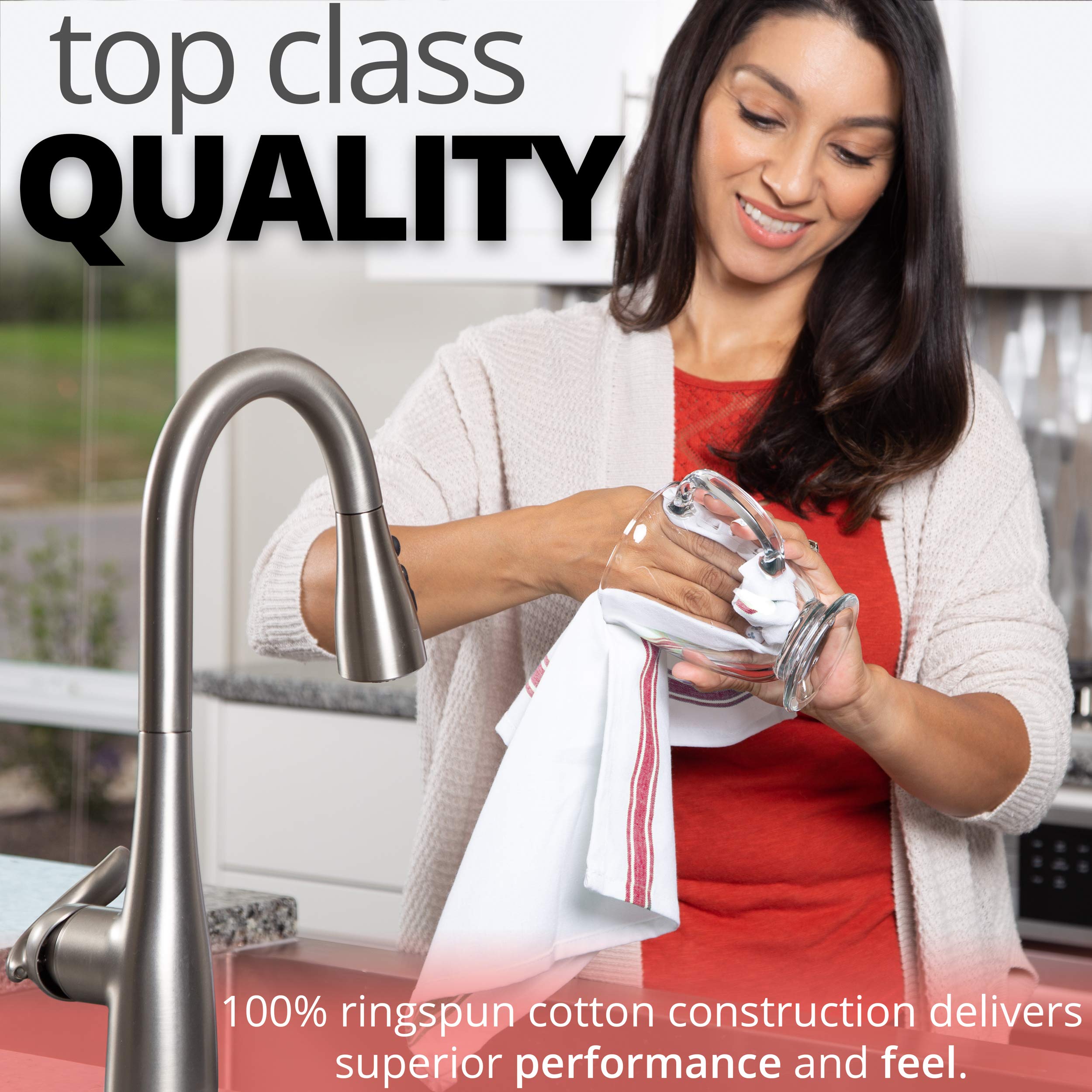 Aunti Em's Kitchen dish towels 25.5 by 15.5 inches deliver absorbent performance