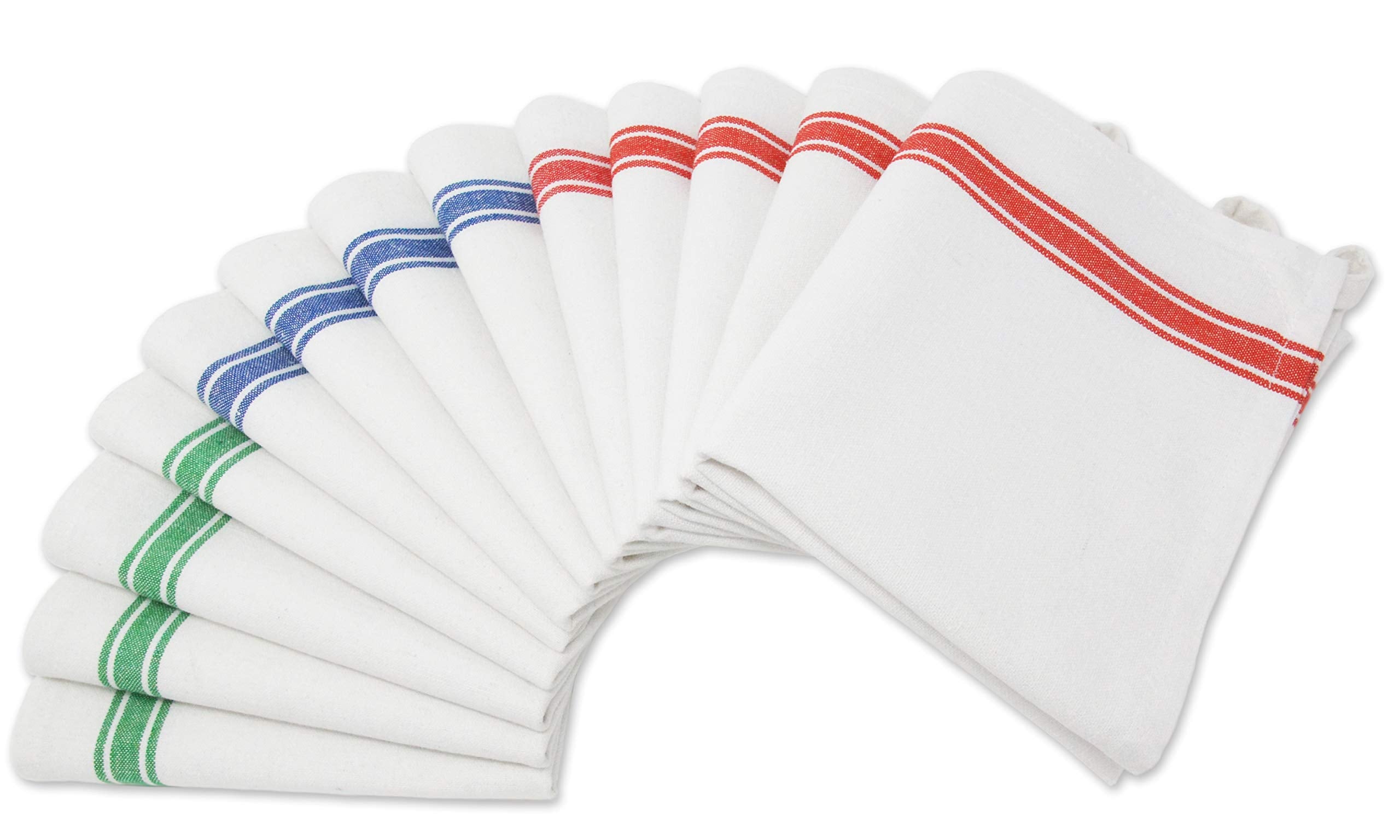 Aunti Em's Kitchen dish towels with stripe pattern for stylish decor and quick drying