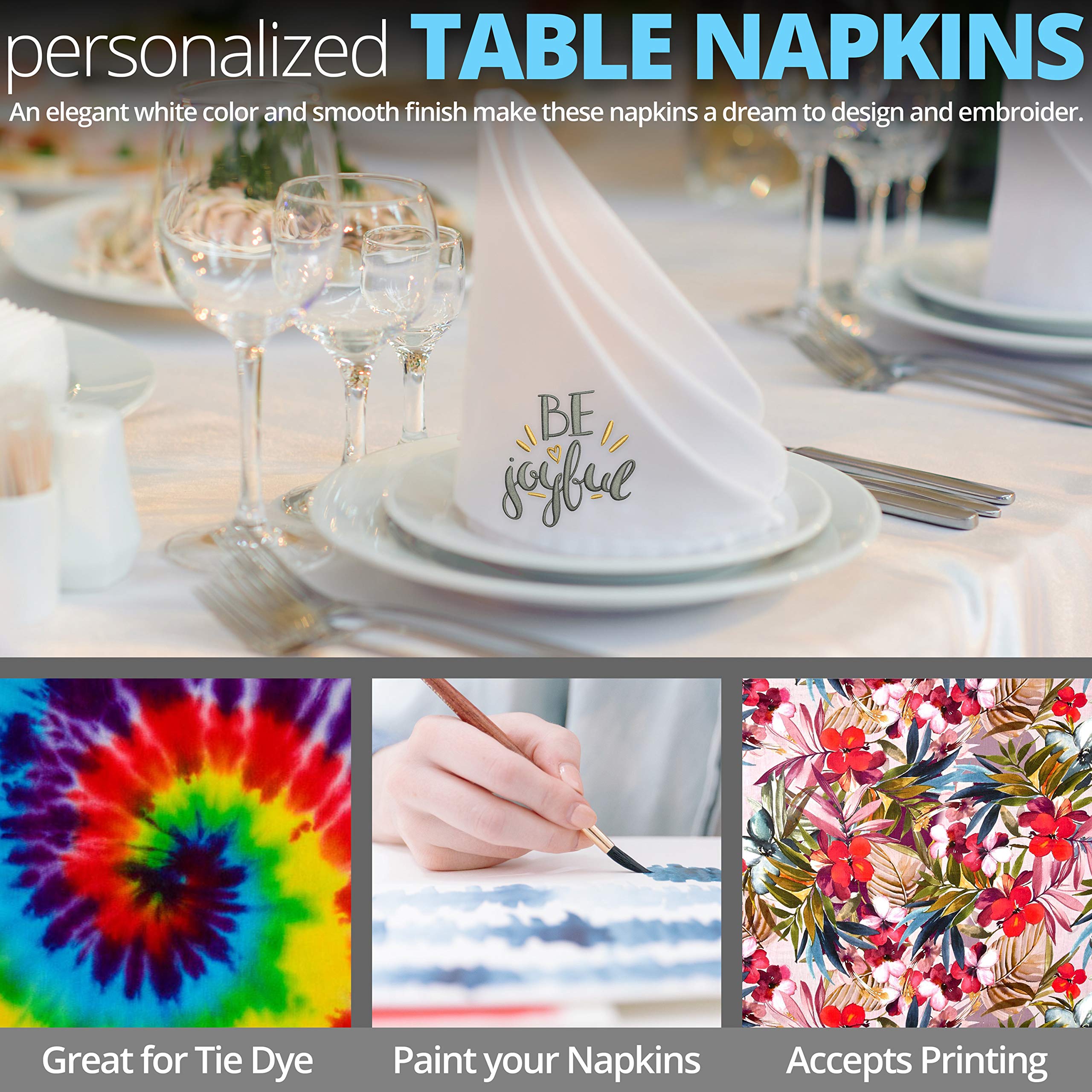 Aunti Em's Kitchen hemstitch detail enhances festive dining aesthetics.