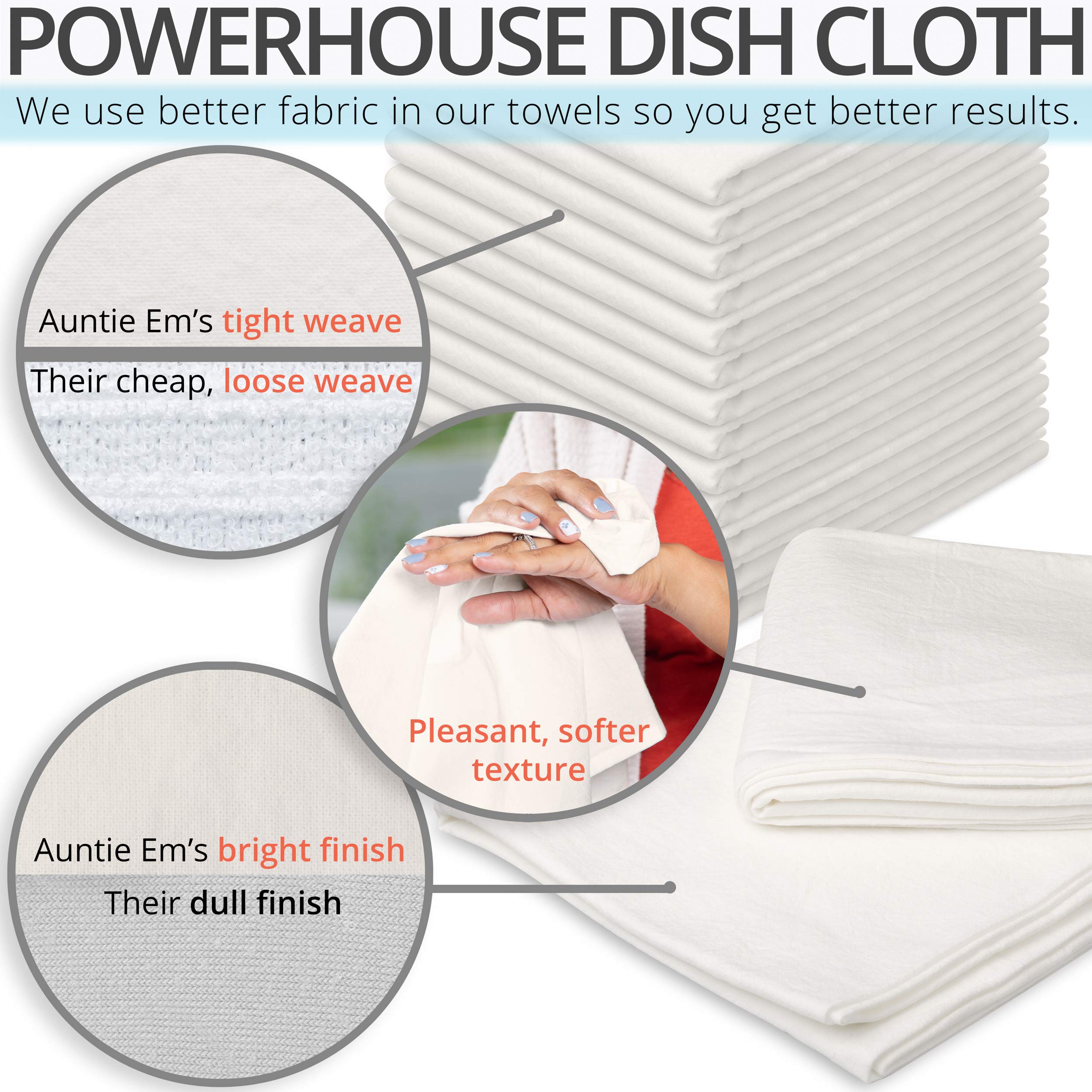 Aunti Em's Kitchen natural cotton towel ideal for absorbent kitchen use