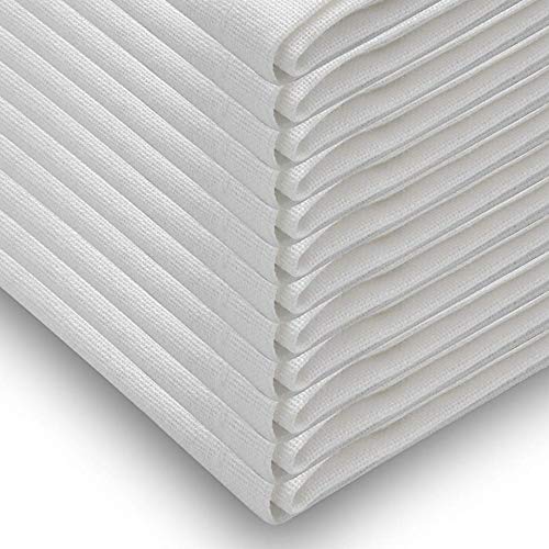 Lint-free finish of Aunti Em's Kitchen white napkins 20x20 for pristine outfits