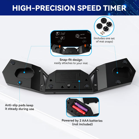 AuntyFey Speed Cube Timer anti-slip pads keep it steady.