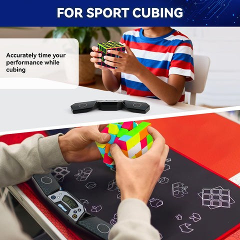 AuntyFey Speed Cube Timer in-use demonstrates reliable timing.