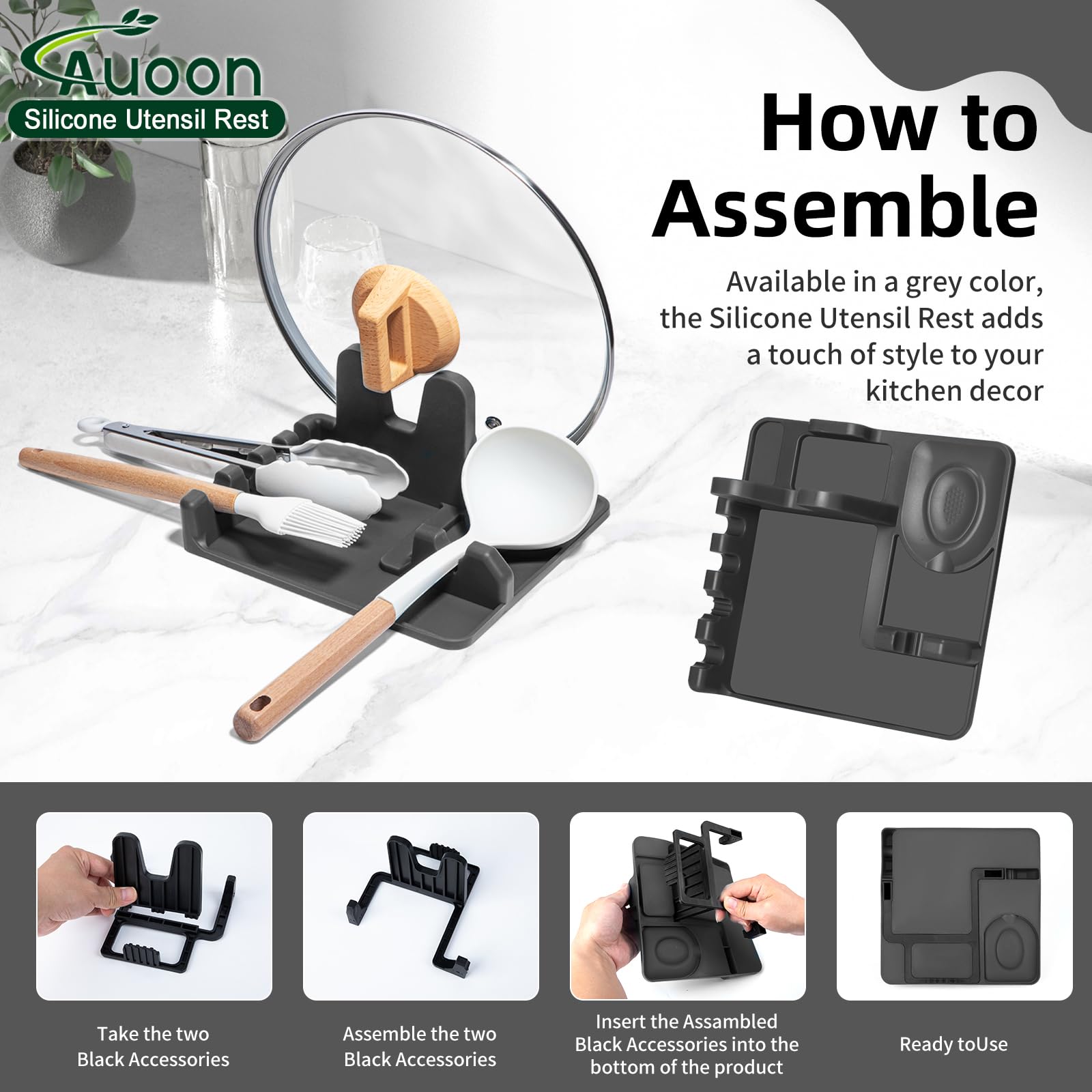 AUOON spoon rest fits modern kitchens and makes a thoughtful gift idea