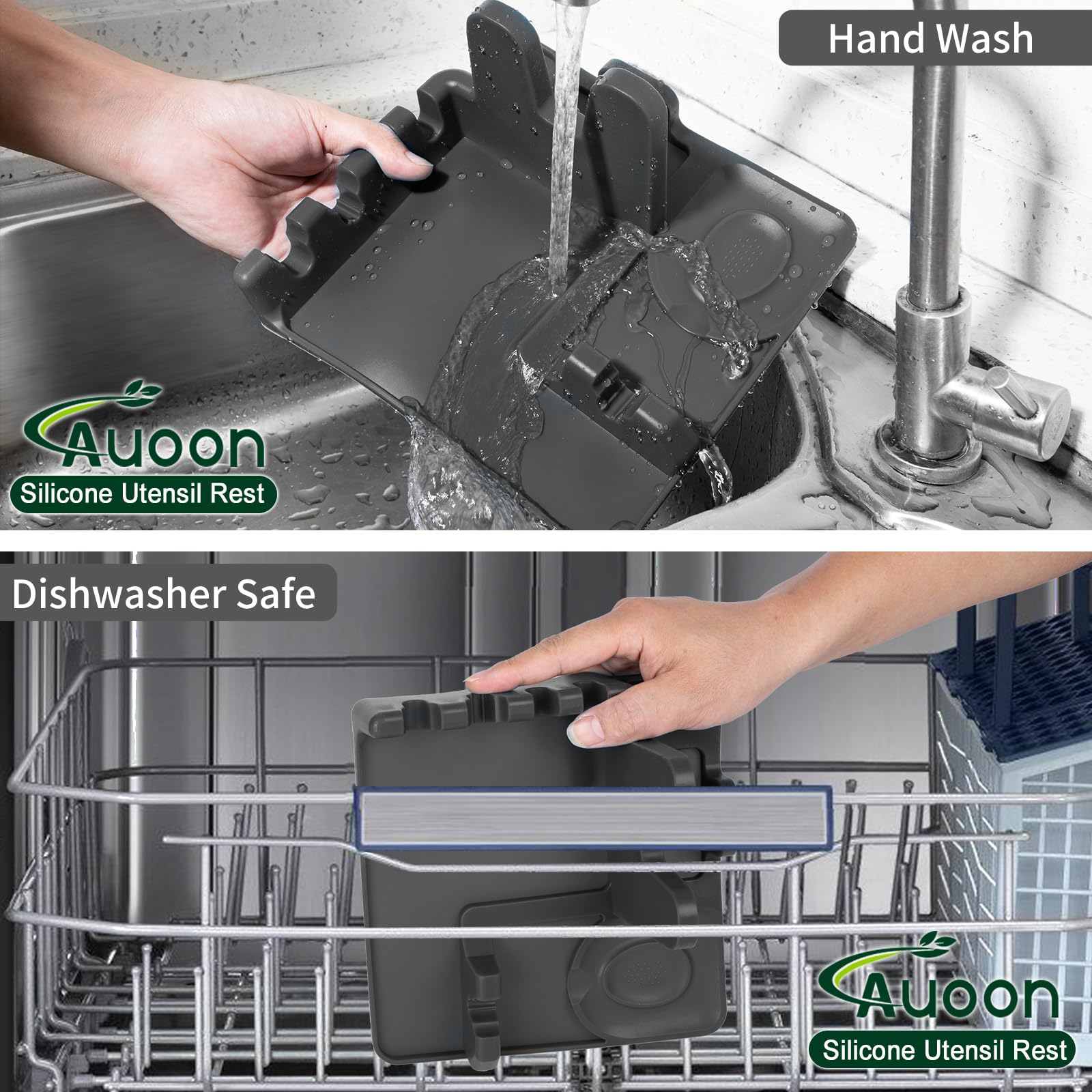 AUOON lid holder doubles as a phone stand for recipe viewing