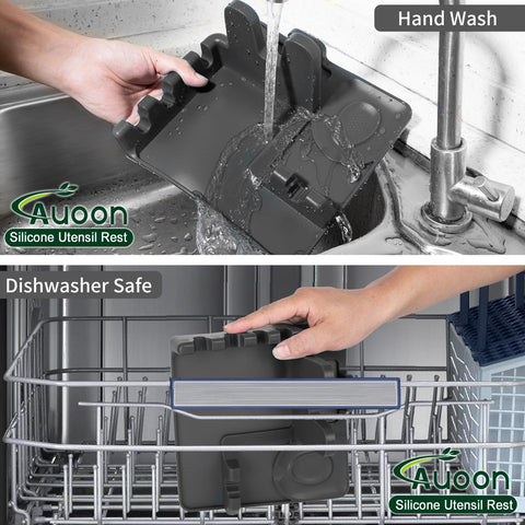 AUOON lid holder doubles as a phone stand for recipe viewing