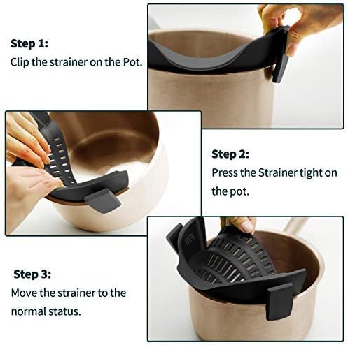 AUOON portable clip-on strainer for camping and RV kitchens.